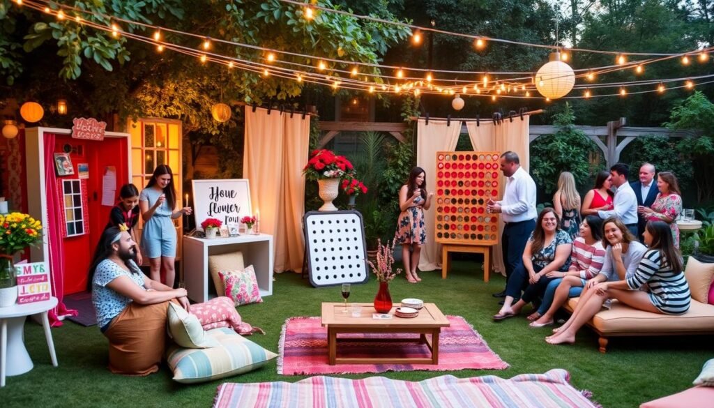 Fun and interactive decor for engagement parties