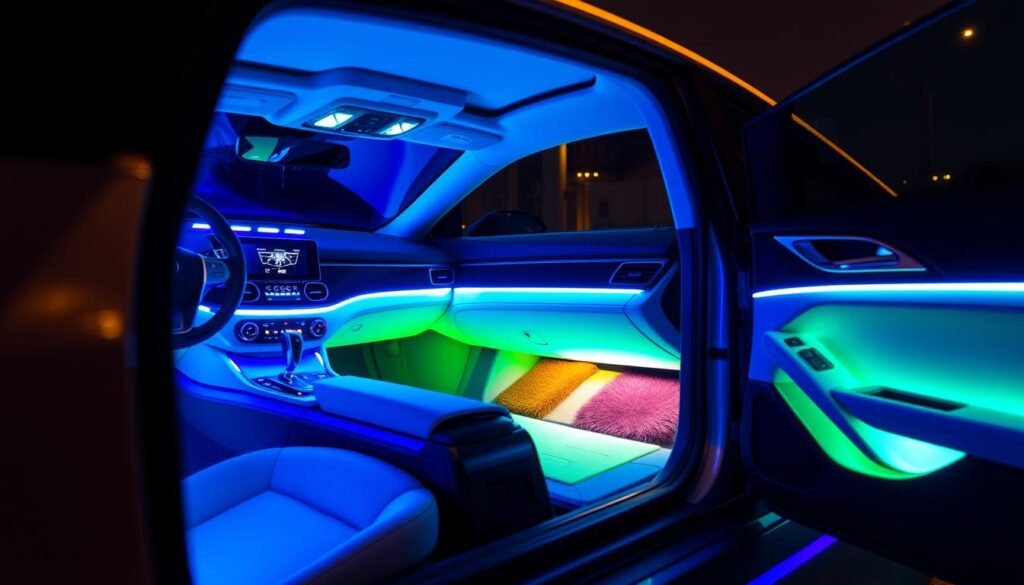 custom-built car interior lights