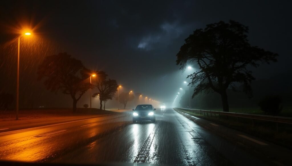 weather impacts on night driving